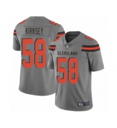 Men's Cleveland Browns #58 Christian Kirksey Limited Gray Inverted Legend Football Jersey