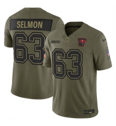 Men's Tampa Bay Buccaneers #63 Lee Roy Selmon Olive 2025 Salute to Service Limited Football Stitched Jersey