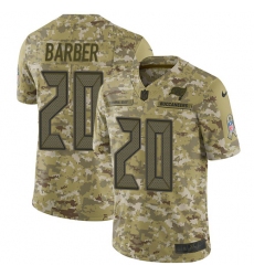 Youth Nike Tampa Bay Buccaneers #20 Ronde Barber Limited Camo 2018 Salute to Service NFL Jersey