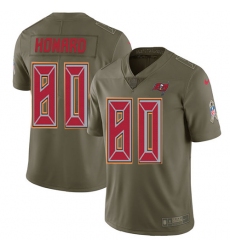 Men's Nike Tampa Bay Buccaneers #80 O. J. Howard Limited Olive 2017 Salute to Service NFL Jersey
