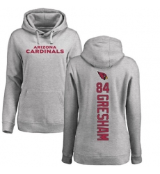 NFL Women's Nike Arizona Cardinals #84 Jermaine Gresham Ash Backer Pullover Hoodie