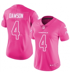 Women's Nike Arizona Cardinals #4 Phil Dawson Limited Pink Rush Fashion NFL Jersey