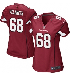 Women's Nike Arizona Cardinals #68 Jared Veldheer Game Red Team Color NFL Jersey