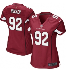 Women's Nike Arizona Cardinals #92 Frostee Rucker Game Red Team Color NFL Jersey