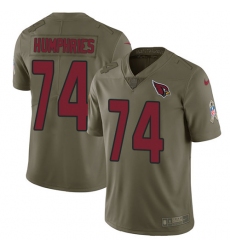 Men's Nike Arizona Cardinals #74 D.J. Humphries Limited Olive 2017 Salute to Service NFL Jersey
