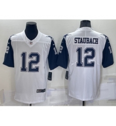 Men's Dallas Cowboys #12 Roger Staubach White 2016 Color Rush Stitched NFL Nike Limited Jersey