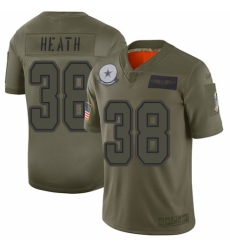 Youth Dallas Cowboys #38 Jeff Heath Limited Camo 2019 Salute to Service Football Jersey
