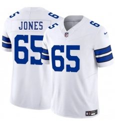 Men's Dallas Cowboys #65 Robert Jones White 2025 F.U.S.E. Vapor Untouchable Limited Football Stitched Jersey