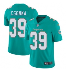 Men's Nike Miami Dolphins #39 Larry Csonka Aqua Green Team Color Vapor Untouchable Limited Player NFL Jersey