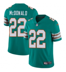 Youth Nike Miami Dolphins #22 T.J. McDonald Aqua Green Alternate Vapor Untouchable Limited Player NFL Jersey