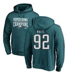 Nike Philadelphia Eagles #92 Reggie White Green Super Bowl LII Champions Pullover Hoodie