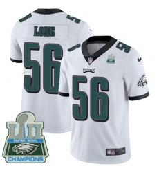 Youth Nike Philadelphia Eagles #56 Chris Long White Vapor Untouchable Limited Player Super Bowl LII Champions NFL Jersey