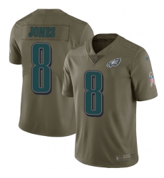 Men's Nike Philadelphia Eagles #8 Donnie Jones Limited Olive 2017 Salute to Service NFL Jersey