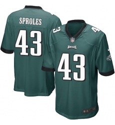 Men's Nike Philadelphia Eagles #43 Darren Sproles Game Midnight Green Team Color NFL Jersey