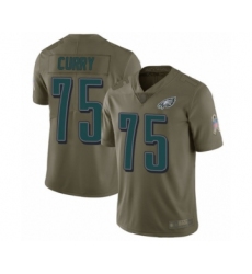 Youth Philadelphia Eagles #75 Vinny Curry Limited Olive 2017 Salute to Service Football Jersey