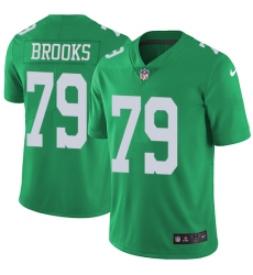 Men's Nike Philadelphia Eagles #79 Brandon Brooks Limited Green Rush Vapor Untouchable NFL Jersey