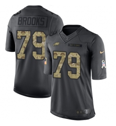 Youth Nike Philadelphia Eagles #79 Brandon Brooks Limited Black 2016 Salute to Service NFL Jersey