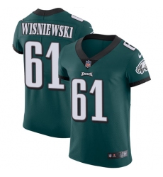 Men's Nike Philadelphia Eagles #61 Stefen Wisniewski Midnight Green Team Color Vapor Untouchable Elite Player NFL Jersey