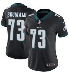 Women's Nike Philadelphia Eagles #73 Isaac Seumalo Black Alternate Vapor Untouchable Limited Player NFL Jersey