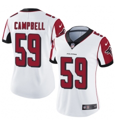 Women's Nike Atlanta Falcons #59 De'Vondre Campbell White Vapor Untouchable Limited Player NFL Jersey