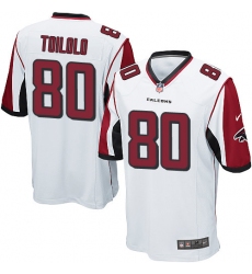 Men's Nike Atlanta Falcons #80 Levine Toilolo Game White NFL Jersey