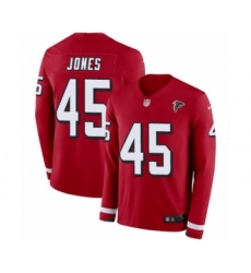 Men's Nike Atlanta Falcons #45 Deion Jones Limited Red Therma Long Sleeve NFL Jersey