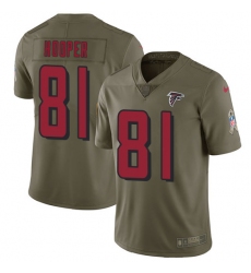 Men's Nike Atlanta Falcons #81 Austin Hooper Limited Olive 2017 Salute to Service NFL Jersey