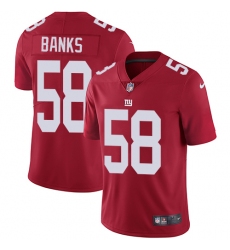 Youth Nike New York Giants #58 Carl Banks Red Alternate Vapor Untouchable Limited Player NFL Jersey