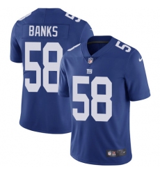 Youth Nike New York Giants #58 Carl Banks Royal Blue Team Color Vapor Untouchable Limited Player NFL Jersey