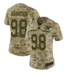 Women's Nike New York Giants #98 Damon Harrison Limited Camo 2018 Salute to Service NFL Jersey