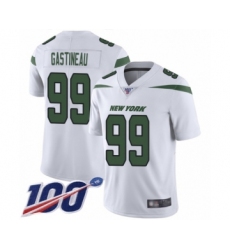 Men's New York Jets #99 Mark Gastineau White Vapor Untouchable Limited Player 100th Season Football Jersey