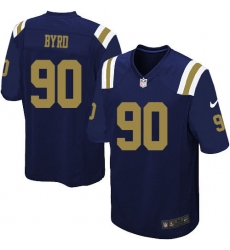 Men's Nike New York Jets #90 Dennis Byrd Limited Navy Blue Alternate NFL Jersey