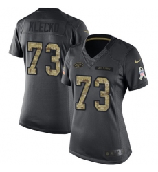 Women's Nike New York Jets #73 Joe Klecko Limited Black 2016 Salute to Service NFL Jersey