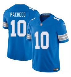 Men's Detroit Lions #10 Isiah Pacheco Blue 2026 F.U.S.E. Vapor Limited Stitched Jersey
