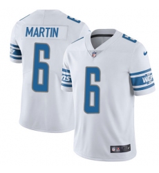 Men's Nike Detroit Lions #6 Sam Martin Limited White Vapor Untouchable NFL Jersey