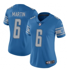 Women's Nike Detroit Lions #6 Sam Martin Limited Light Blue Team Color Vapor Untouchable NFL Jersey