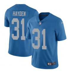 Youth Nike Detroit Lions #31 D.J. Hayden Limited Blue Alternate Vapor Untouchable NFL Jersey