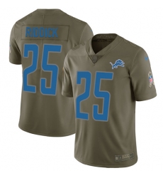 Youth Nike Detroit Lions #25 Theo Riddick Limited Olive 2017 Salute to Service NFL Jersey