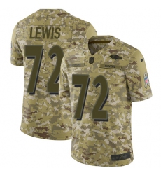 Youth Nike Baltimore Ravens #72 Alex Lewis Limited Camo 2018 Salute to Service NFL Jersey