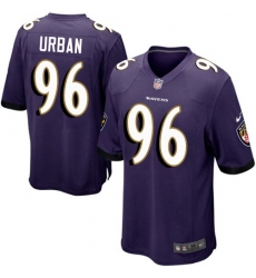 Men's Nike Baltimore Ravens #96 Brent Urban Game Purple Team Color NFL Jersey
