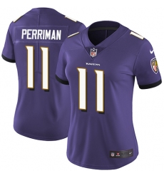 Women's Nike Baltimore Ravens #11 Breshad Perriman Purple Team Color Vapor Untouchable Limited Player NFL Jersey