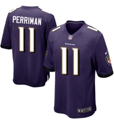 Youth Nike Baltimore Ravens #11 Breshad Perriman Game Purple Team Color NFL Jersey