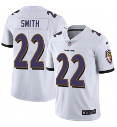 Men's Nike Baltimore Ravens #22 Jimmy Smith White Vapor Untouchable Limited Player NFL Jersey