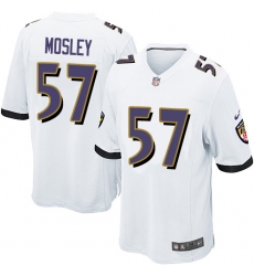 Men's Nike Baltimore Ravens #57 C.J. Mosley Game White NFL Jersey