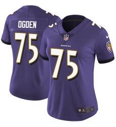 Women's Nike Baltimore Ravens #75 Jonathan Ogden Purple Team Color Vapor Untouchable Limited Player NFL Jersey