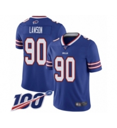 Men's Buffalo Bills #90 Shaq Lawson Royal Blue Team Color Vapor Untouchable Limited Player 100th Season Football Jersey