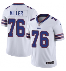 Men's Nike Buffalo Bills #76 John Miller White Vapor Untouchable Limited Player NFL Jersey