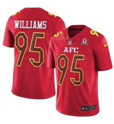 Youth Nike Buffalo Bills #95 Kyle Williams Limited Red 2017 Pro Bowl NFL Jersey