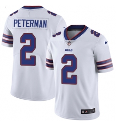 Men's Nike Buffalo Bills #2 Nathan Peterman White Vapor Untouchable Limited Player NFL Jersey