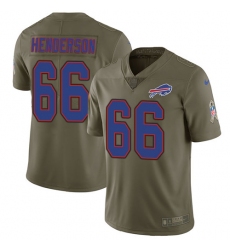 Men's Nike Buffalo Bills #66 Seantrel Henderson Limited Olive 2017 Salute to Service NFL Jersey
